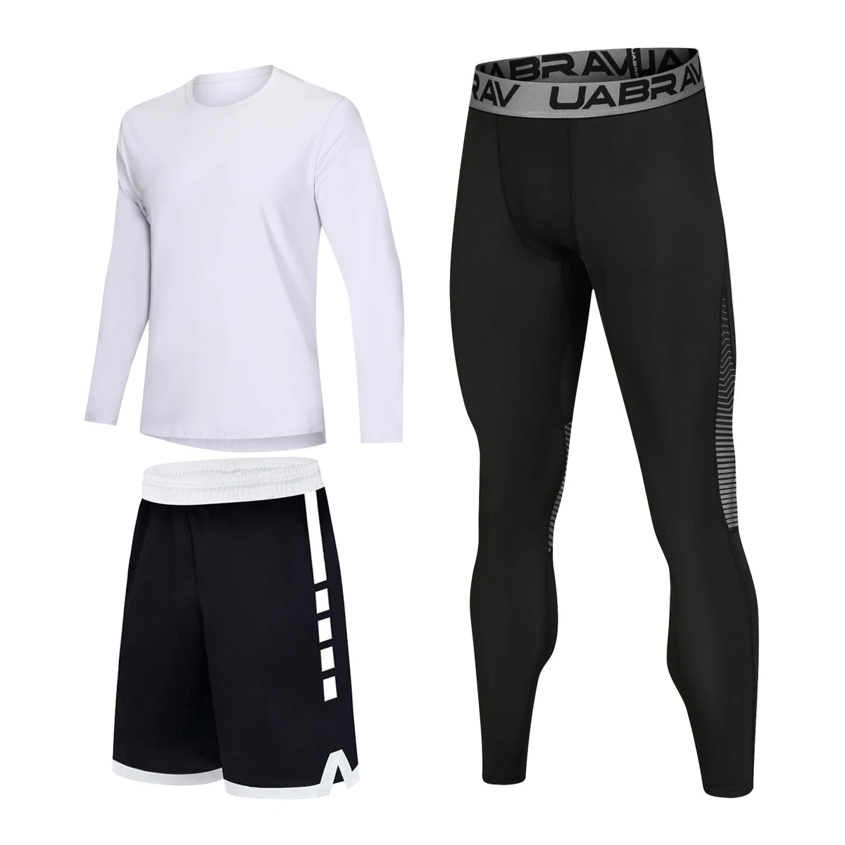 Sportswear for Men: High - Elastic Quick - Drying Compression Leggings Set - Allen - Fitness