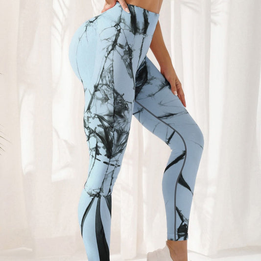 Tie - dye Leggings Spandex Yoga Pants Women's High Waist - Allen - Fitness