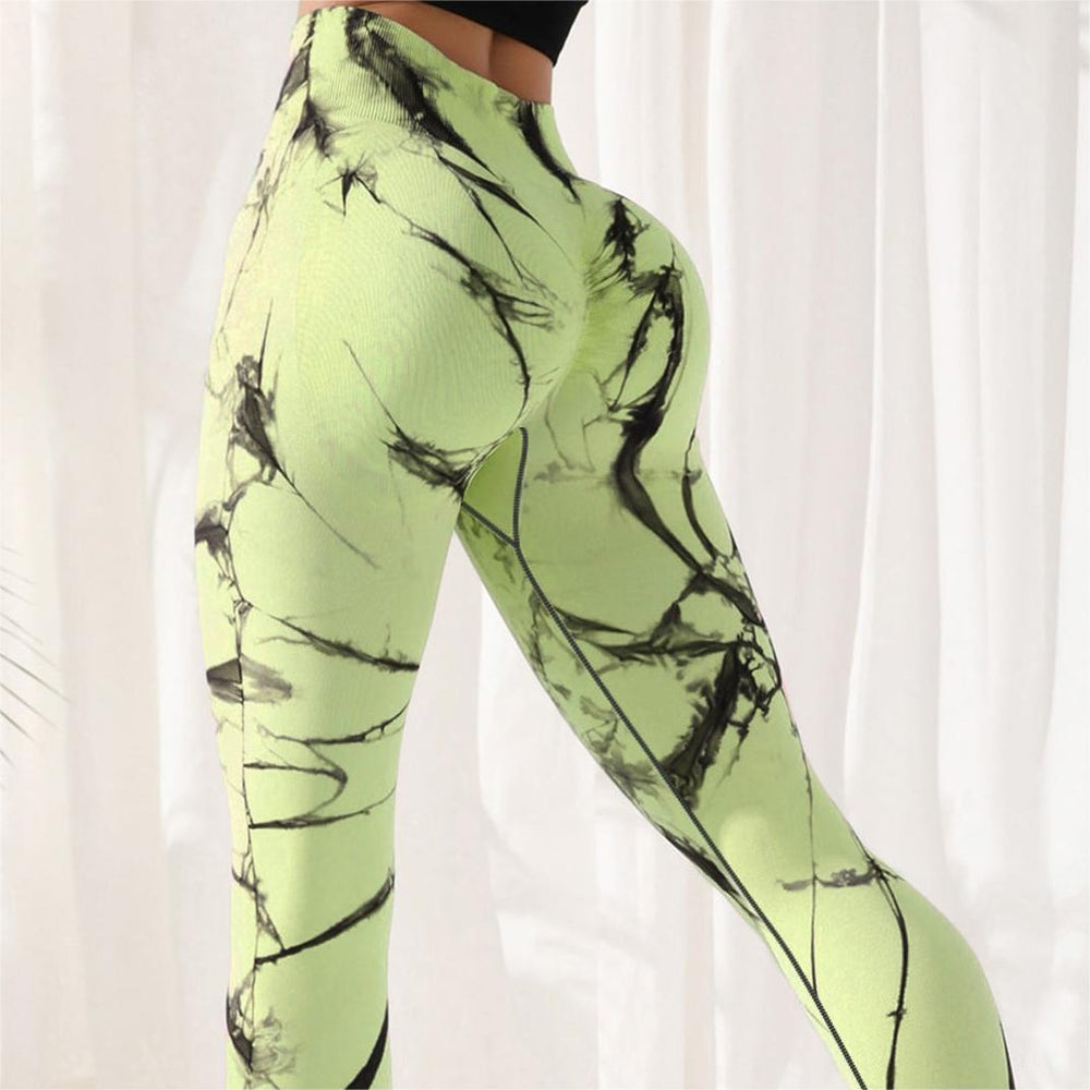 Tie - dye Leggings Spandex Yoga Pants Women's High Waist - Allen - Fitness