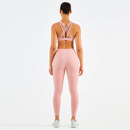 Women Yoga Set: High Waist Gym Bra & Sport Pants Set, MOQ: 1 Set, Fabric Options: Nylon/Spandex Blends | WX1433 - CK1427 - Allen - Fitness