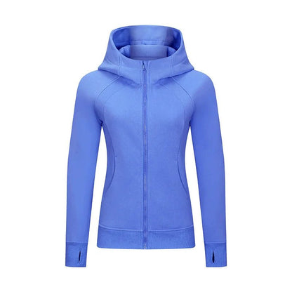 Xsunwing Custom Logo Fitness Coat Sports Wear outwear women Running jackets With thick full zip up face hoodie sweater WDQ028 - Allen - Fitness