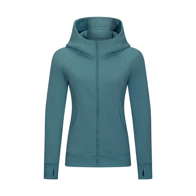 Xsunwing Custom Logo Fitness Coat Sports Wear outwear women Running jackets With thick full zip up face hoodie sweater WDQ028 - Allen - Fitness