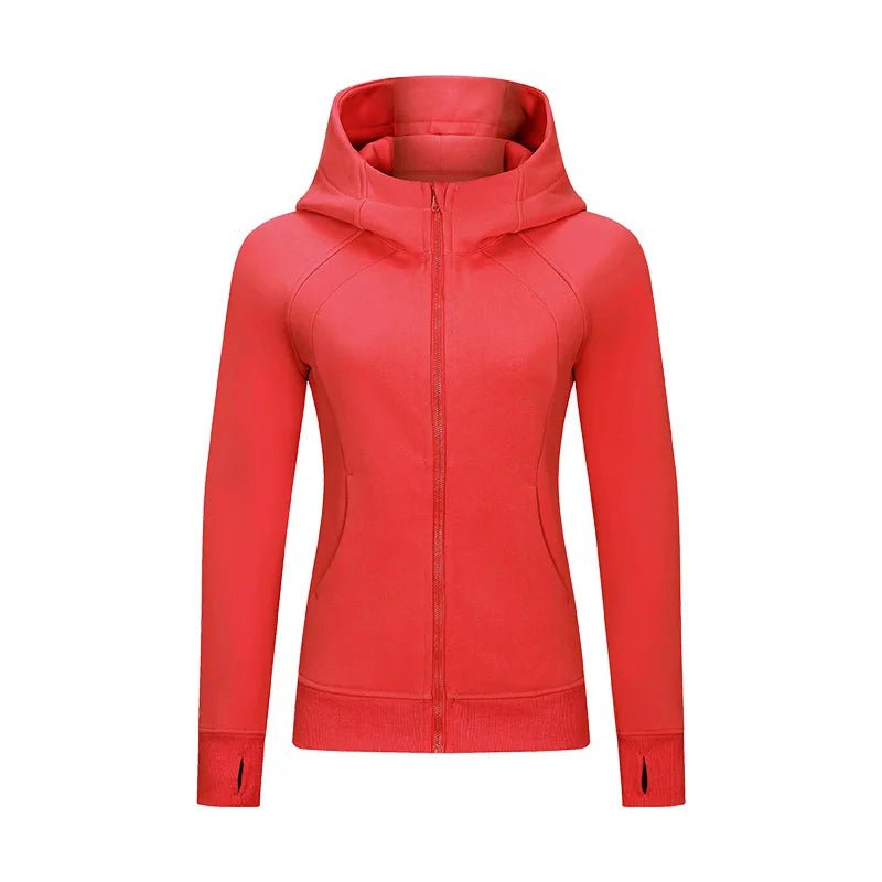 Xsunwing Custom Logo Fitness Coat Sports Wear outwear women Running jackets With thick full zip up face hoodie sweater WDQ028 - Allen - Fitness