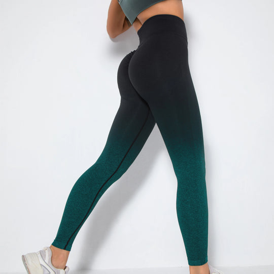 Gradient Yoga Butt Lift Tight Workout Seamless Fitness Gym Leggings For Women - Allen Fitness