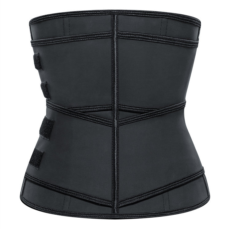 Free Sample Custom Logo Double Compression Plus Size Woman Waist Shaper 100% Latex Waist Trainer Corset - Allen Fitness