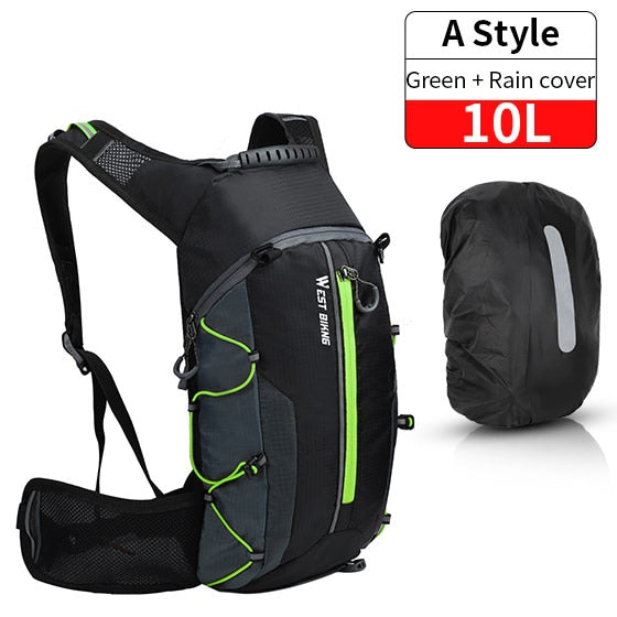WEST BIKING Bike Bags Portable Waterproof Backpack 10L Cycling Water Bag Outdoor Sport Climbing Hiking Pouch Hydration Backpack - Allen Fitness