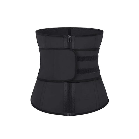 Free Sample Custom Logo Double Compression Plus Size Woman Waist Shaper 100% Latex Waist Trainer Corset - Allen Fitness